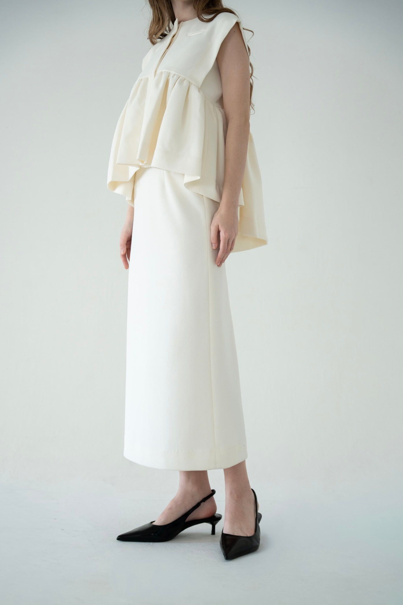 georgette pencil skirt