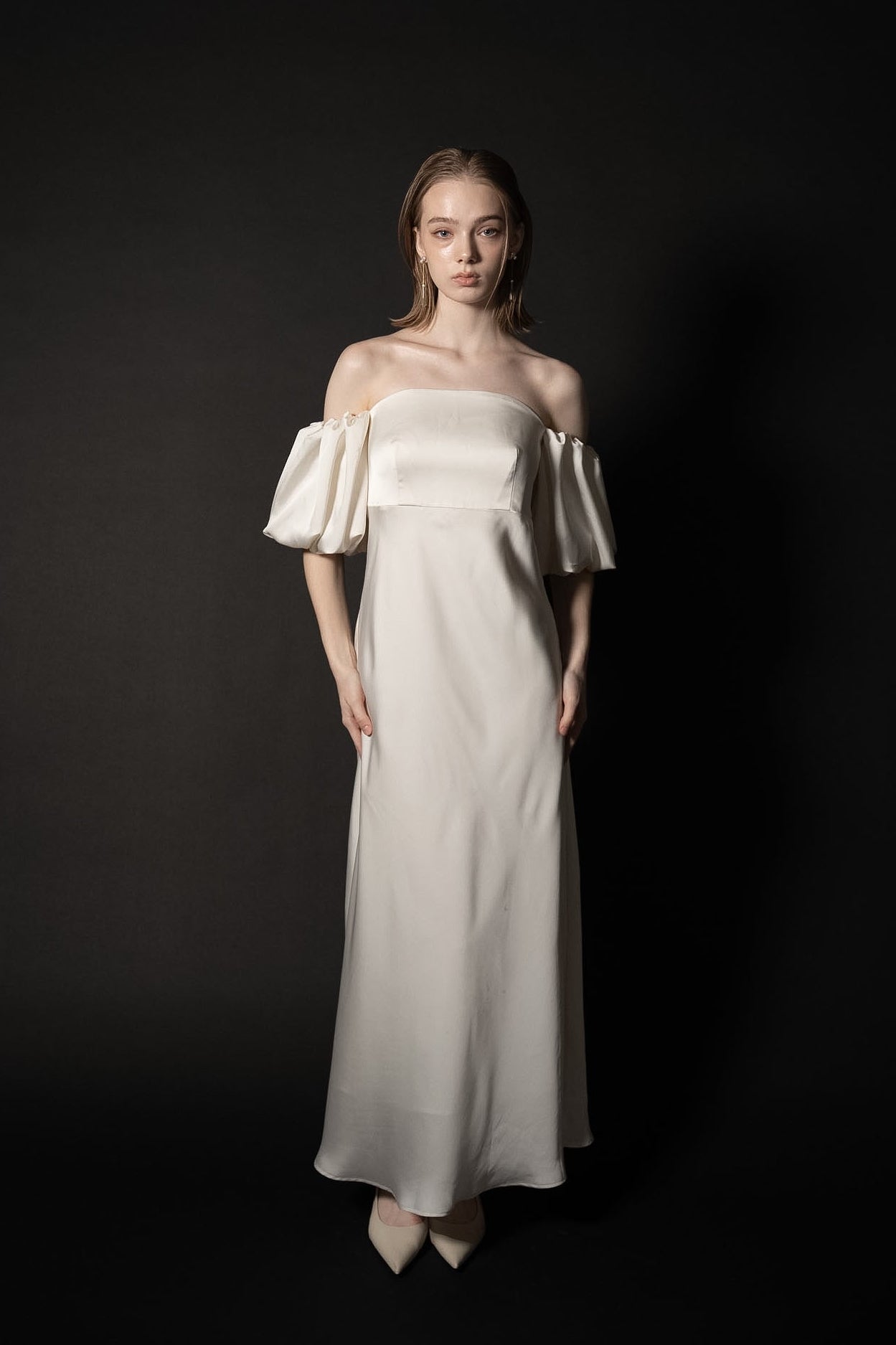 ［Édition］soft line puff dress