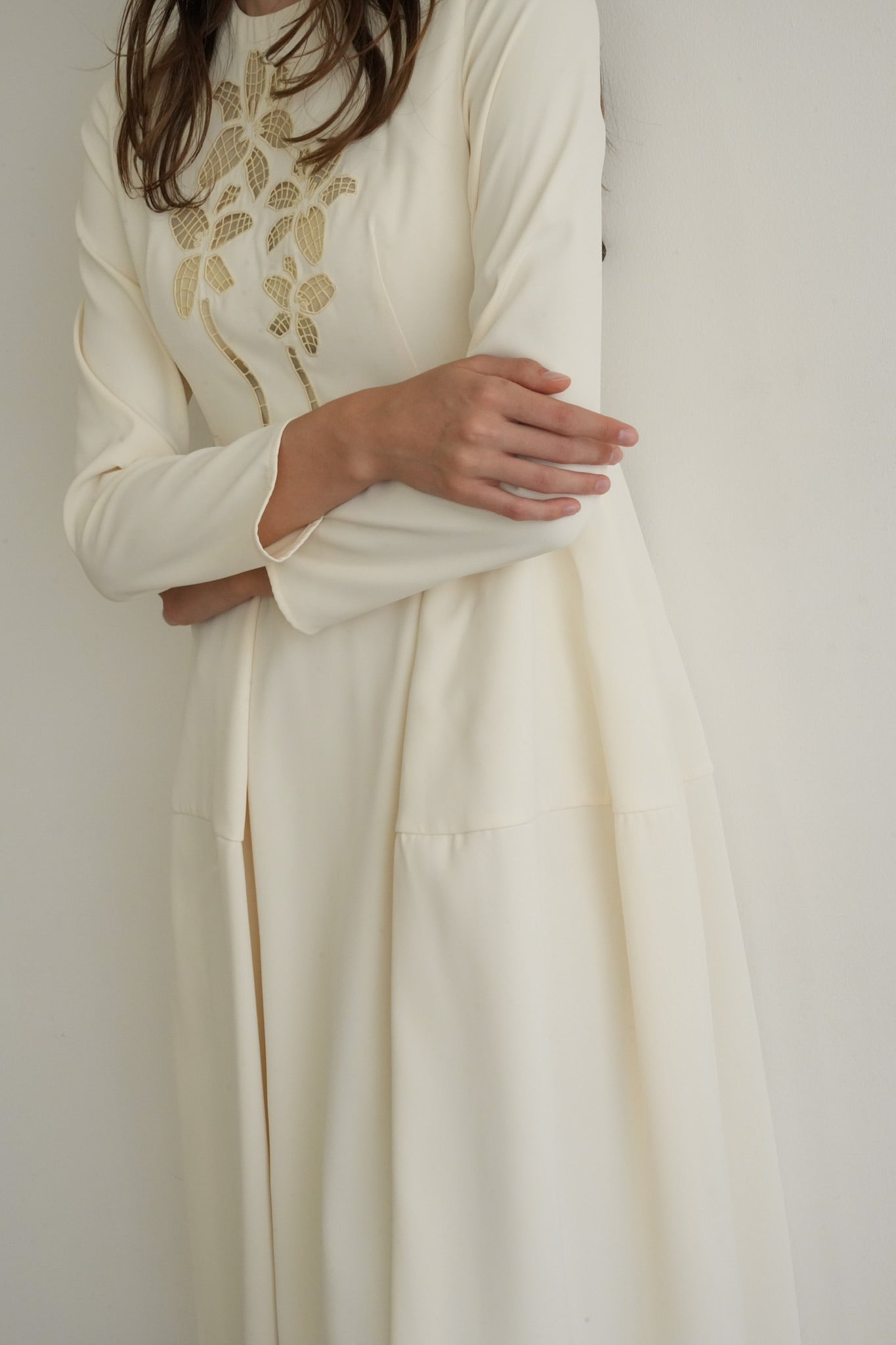 flower cutwork one-piece