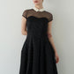[Édition] pearl collar jacquard dress