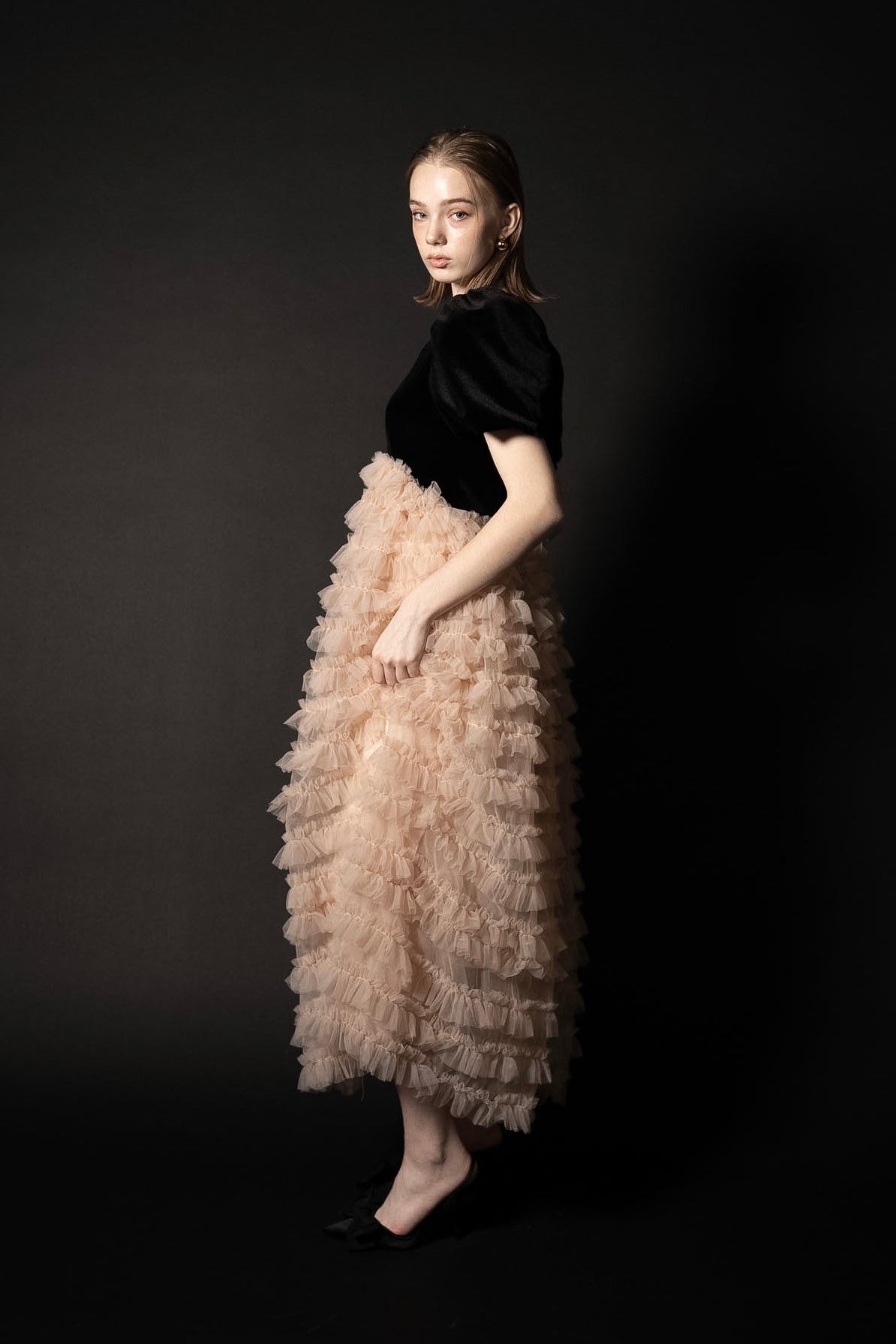 ［Édition］volume tulle tier dress