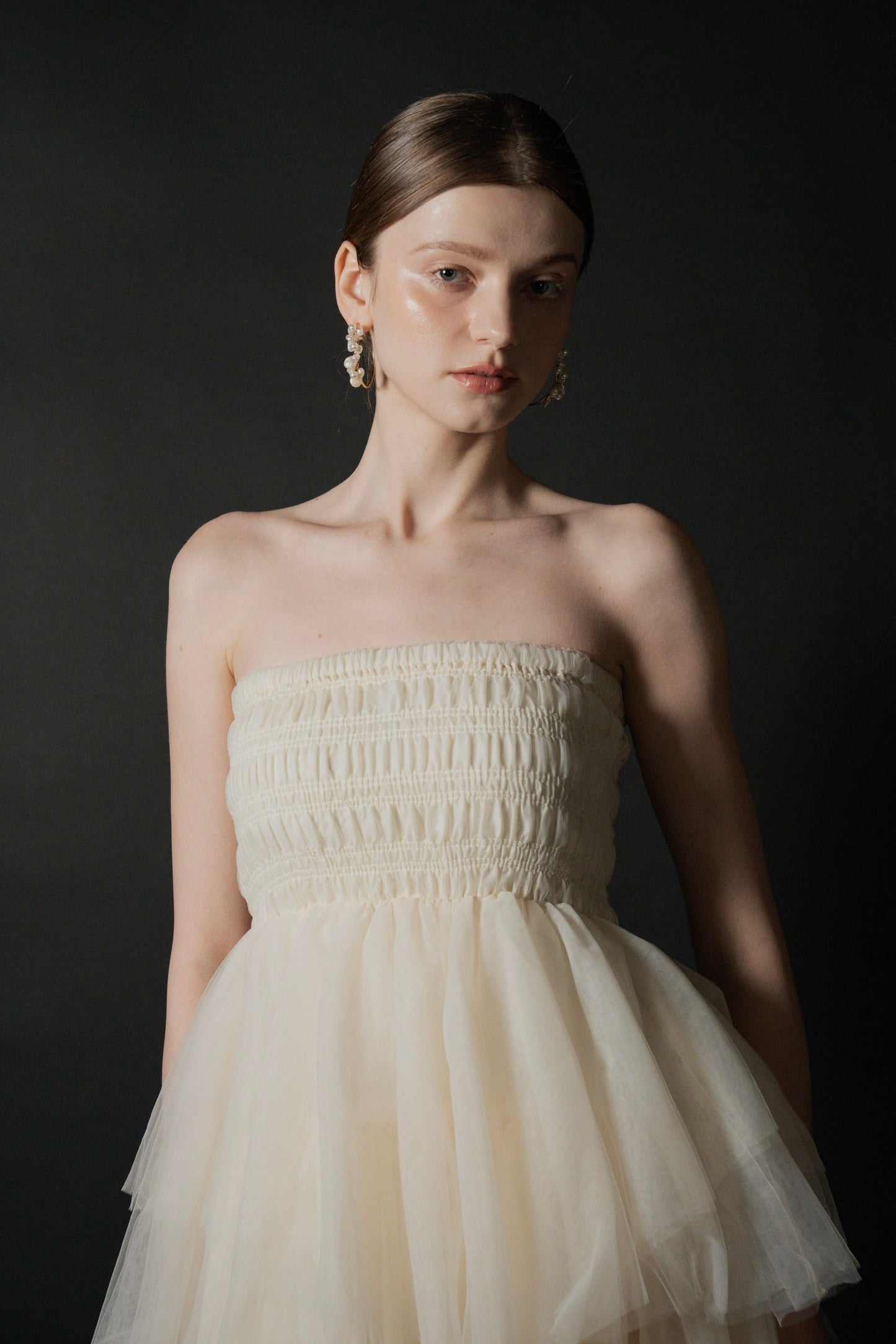 [Édition] veil tiered dress