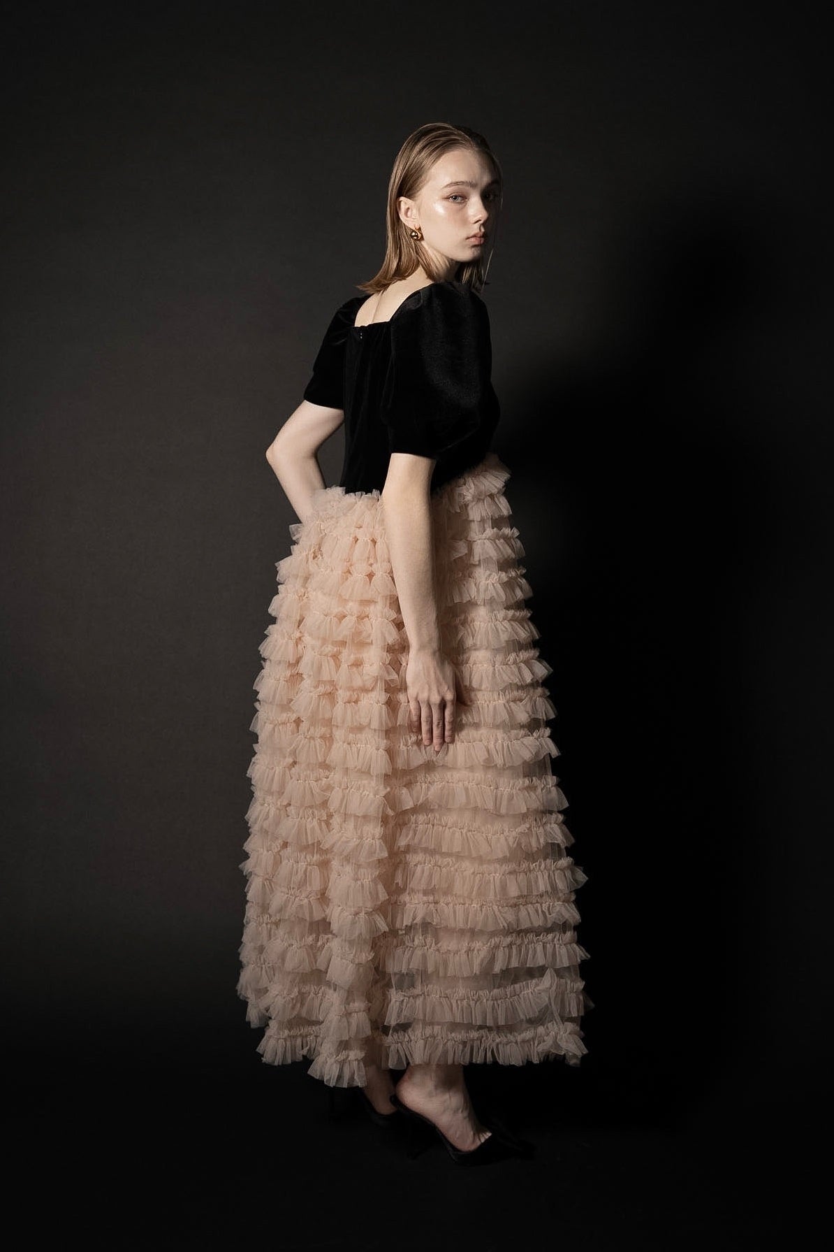 ［Édition］volume tulle tier dress