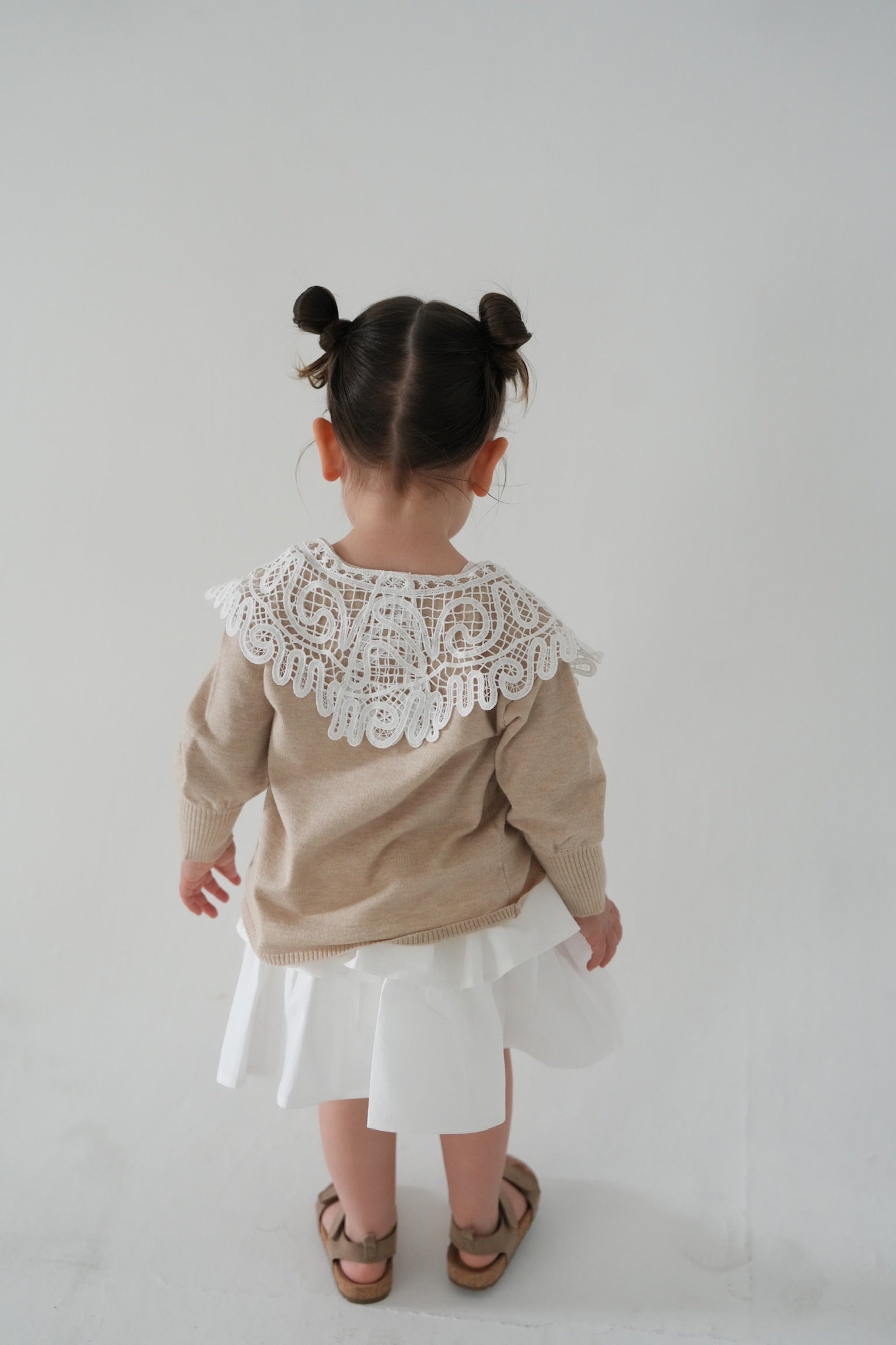 kids］lace collar knit cardigan – Acka online store