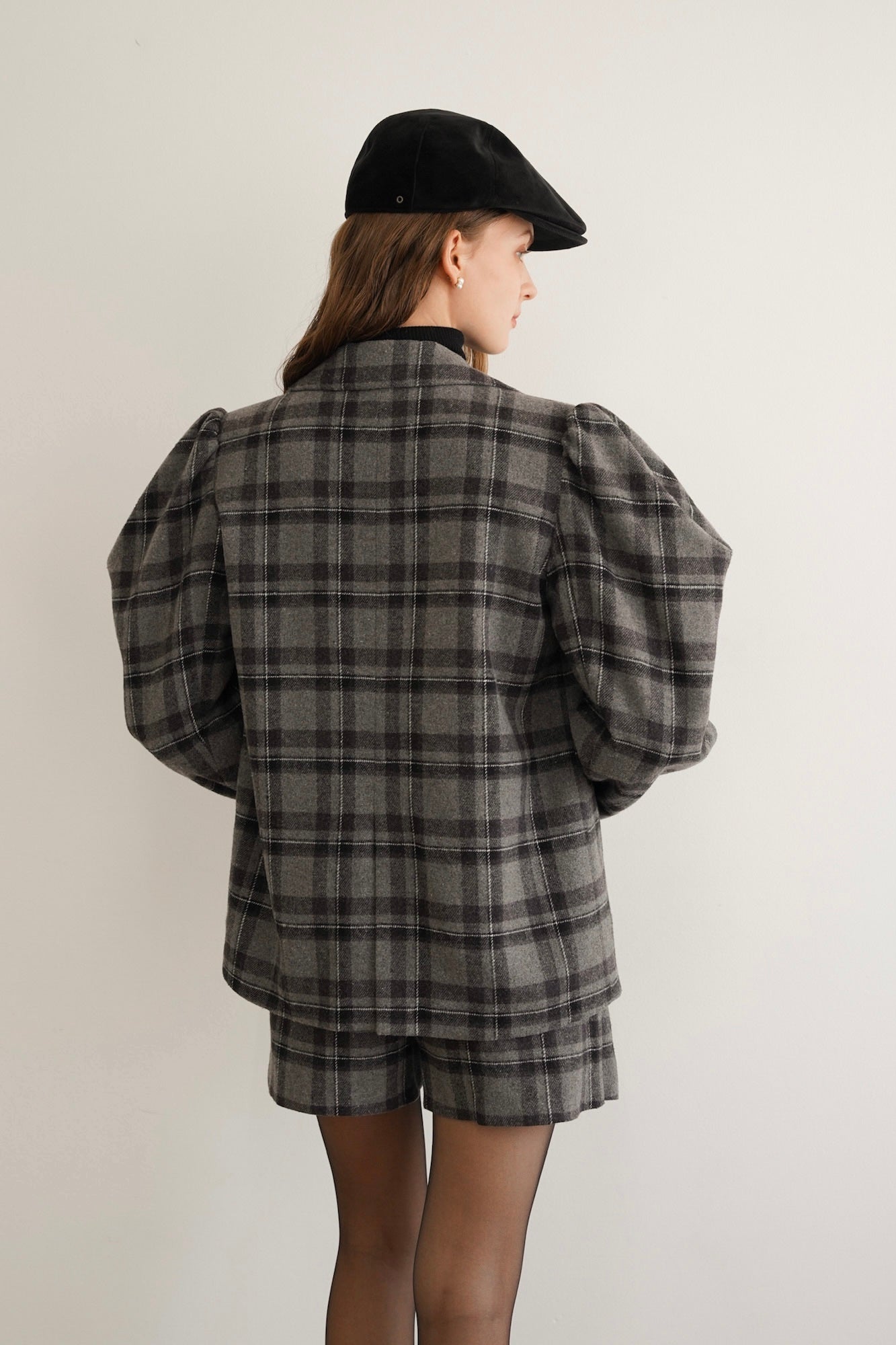 check double breasted jacket