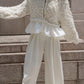 frill hand knit cardigan