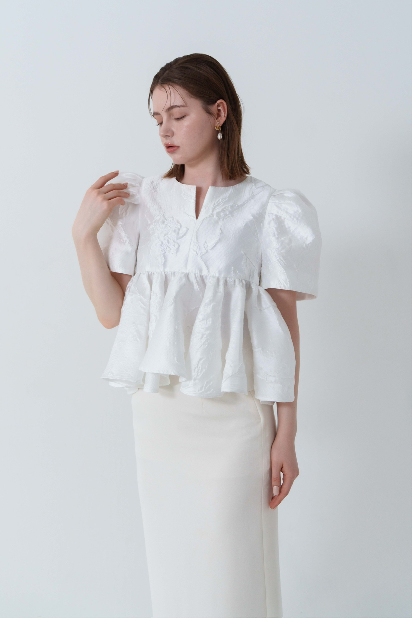 glossy jacquard blouse – Acka online store glossy jacquard blouse – Acka online store