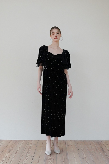 bijou dot velours dress