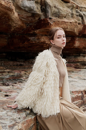 fringe volume cardigan – Acka online store