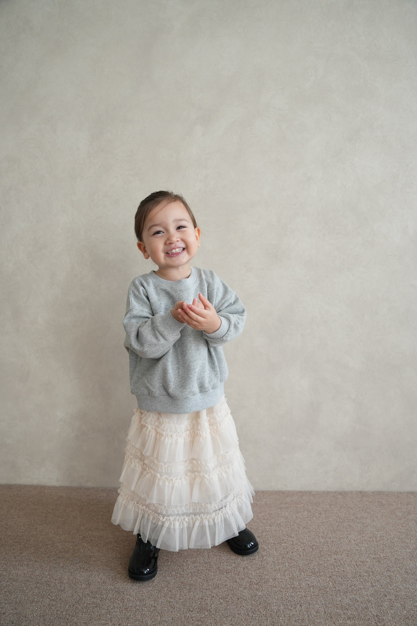 ［kids］tulle long skirt