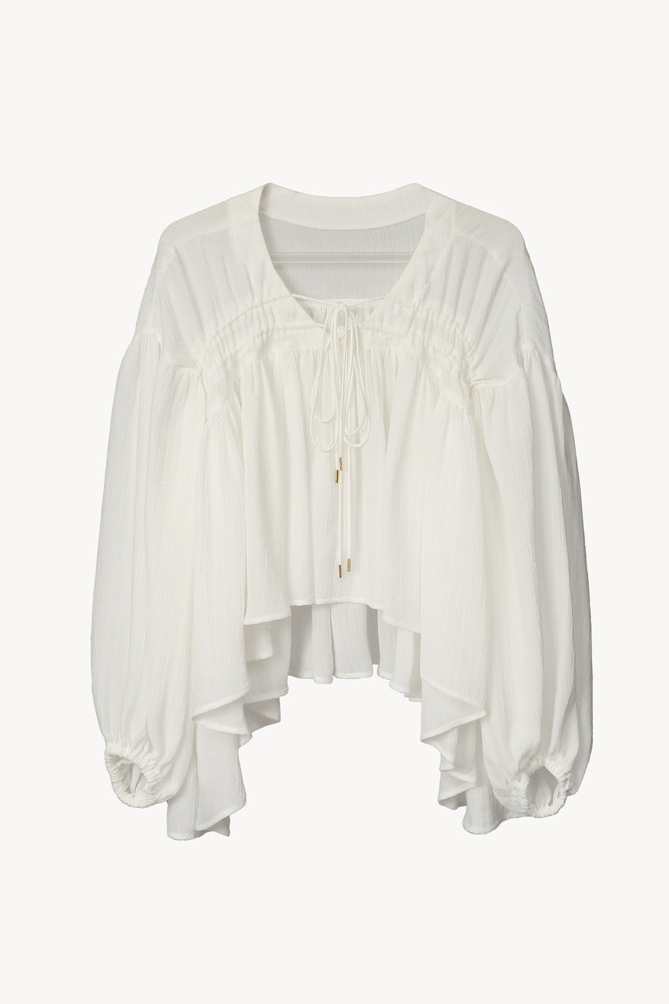 cotton shirring blouse