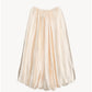 balloon form satin skirt