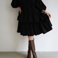 frill shirt one-piece