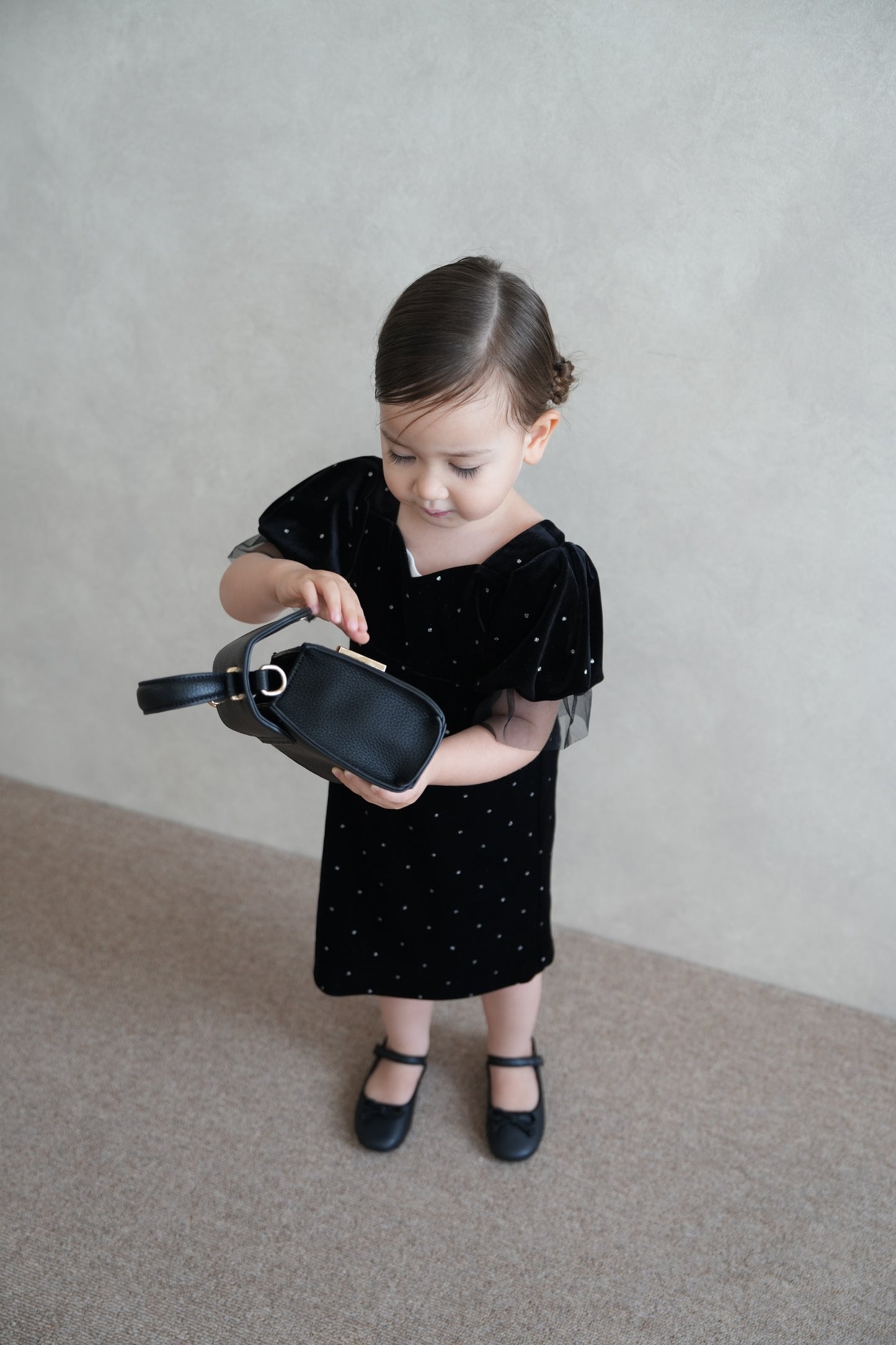 ［kids］bijou dot velours dress