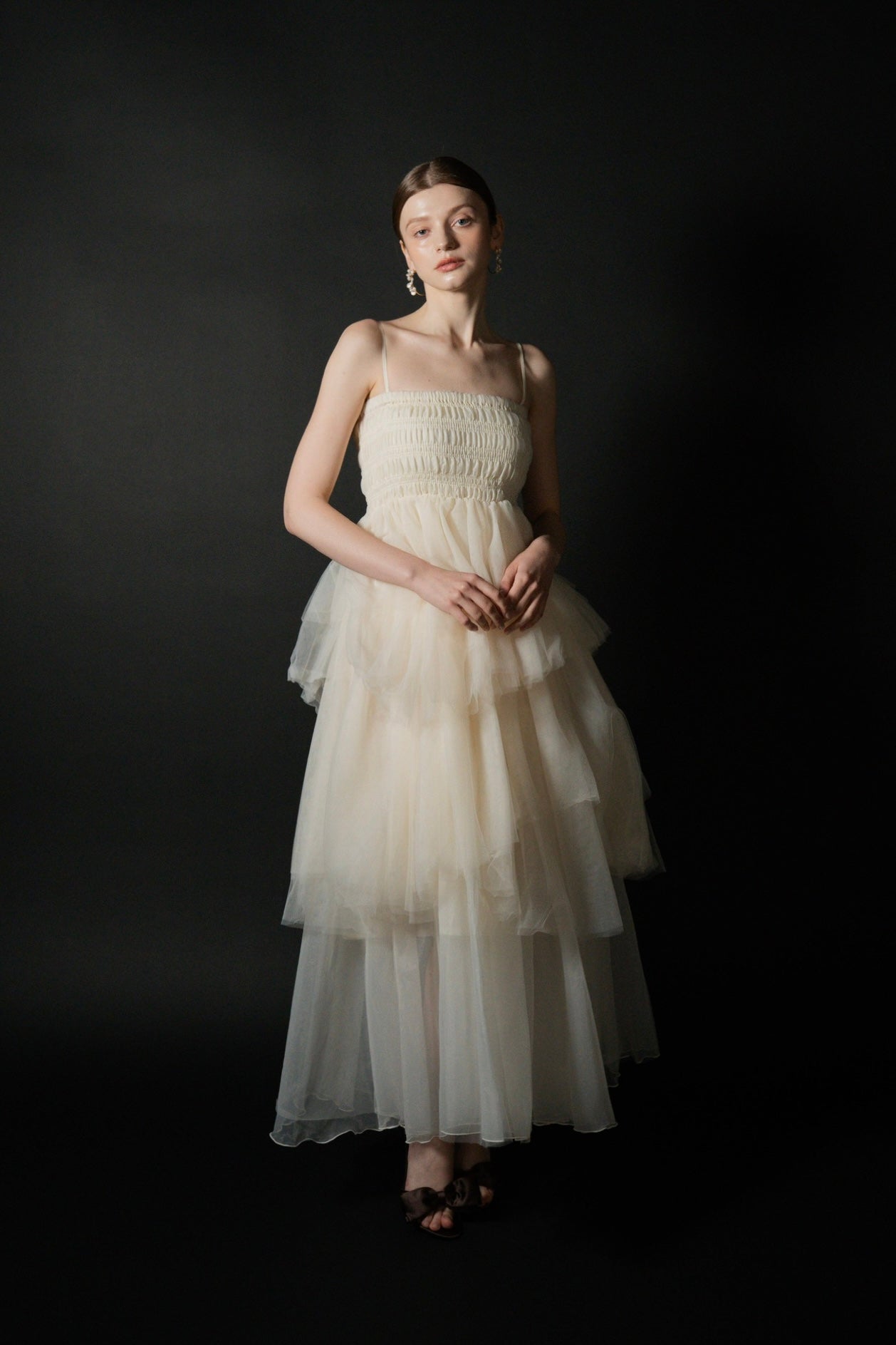 [Édition] veil tiered dress
