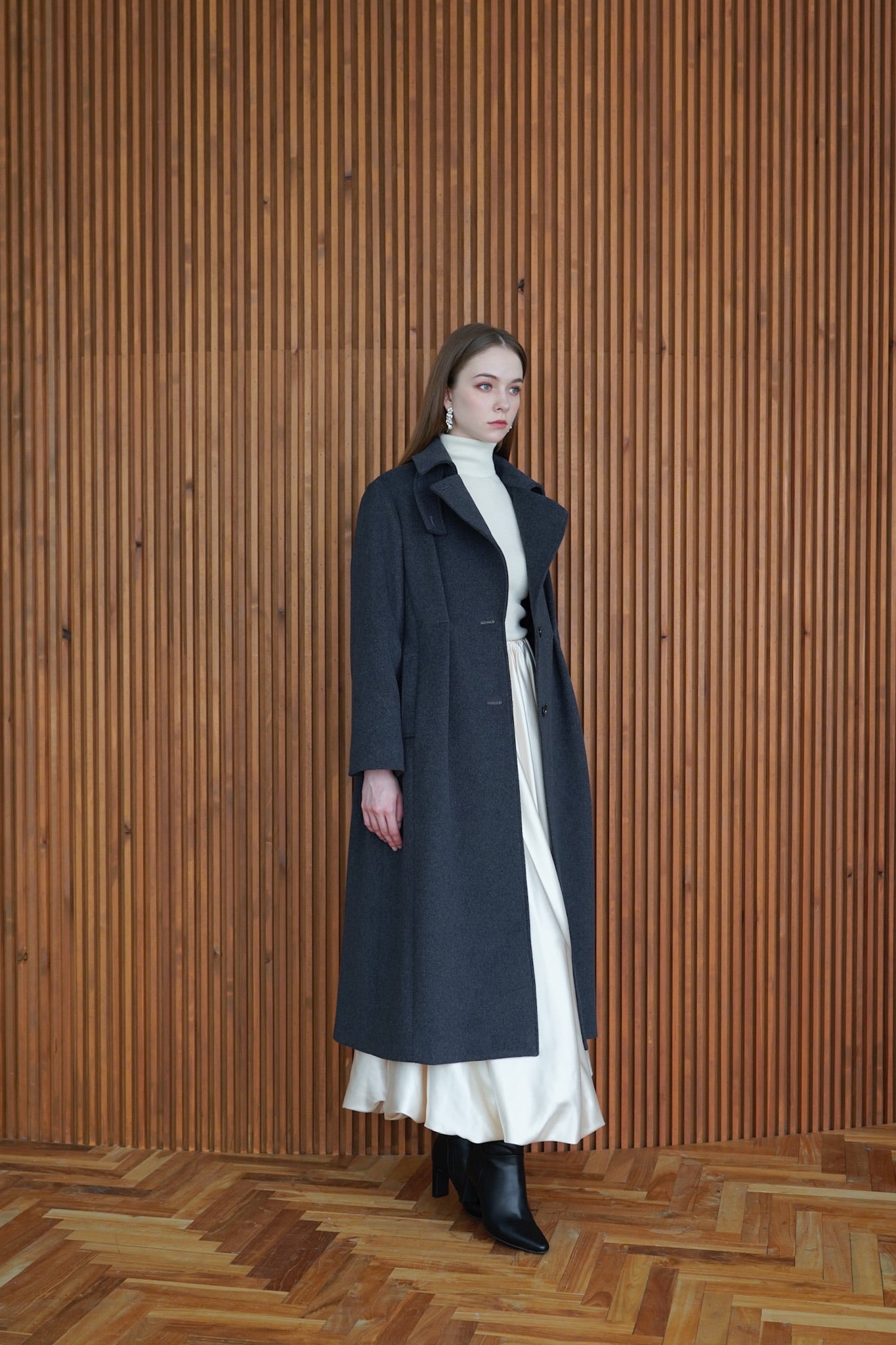 stand collar basic coat