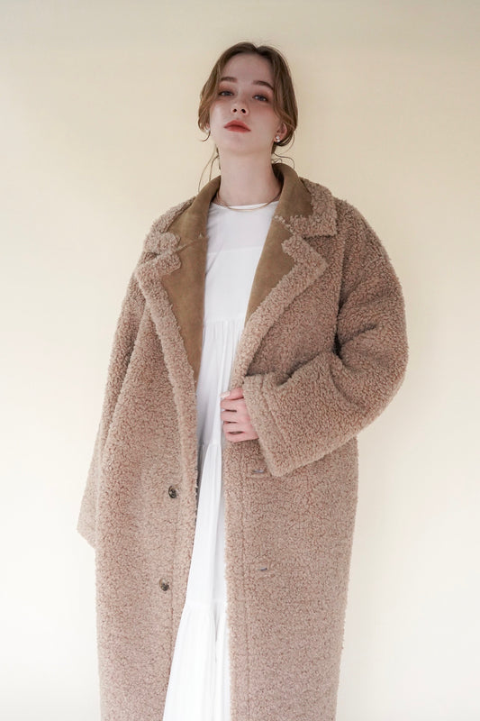 reversible boa coat