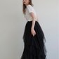 tiered tulle skirt