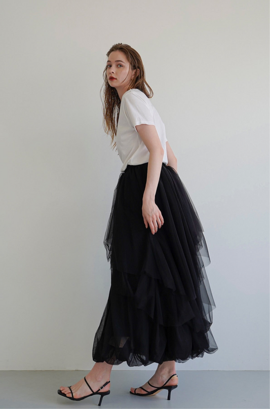 スカート Acka balloon form satin skirt balloon form satin スカート Acka balloon form satin skirt balloon form satin