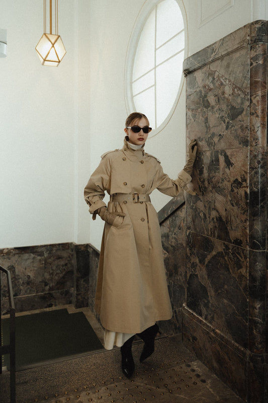 classic belted trench coat
