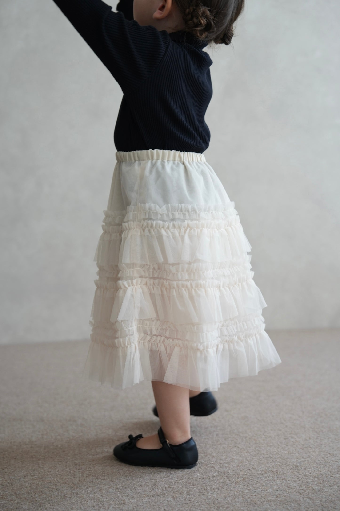 ［kids］tulle long skirt