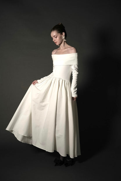 ［Édition］off shoulder docking one-piece