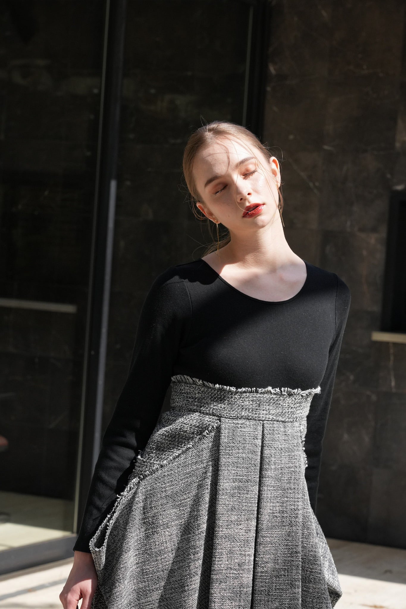 docking tweed cocoon one-piece – Acka online store