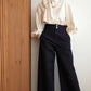 high waist wide denim pants