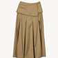 pleats wide skirt