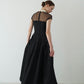 [Édition] pearl collar jacquard dress
