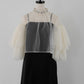 ［Édition］bijou tulle layered dress