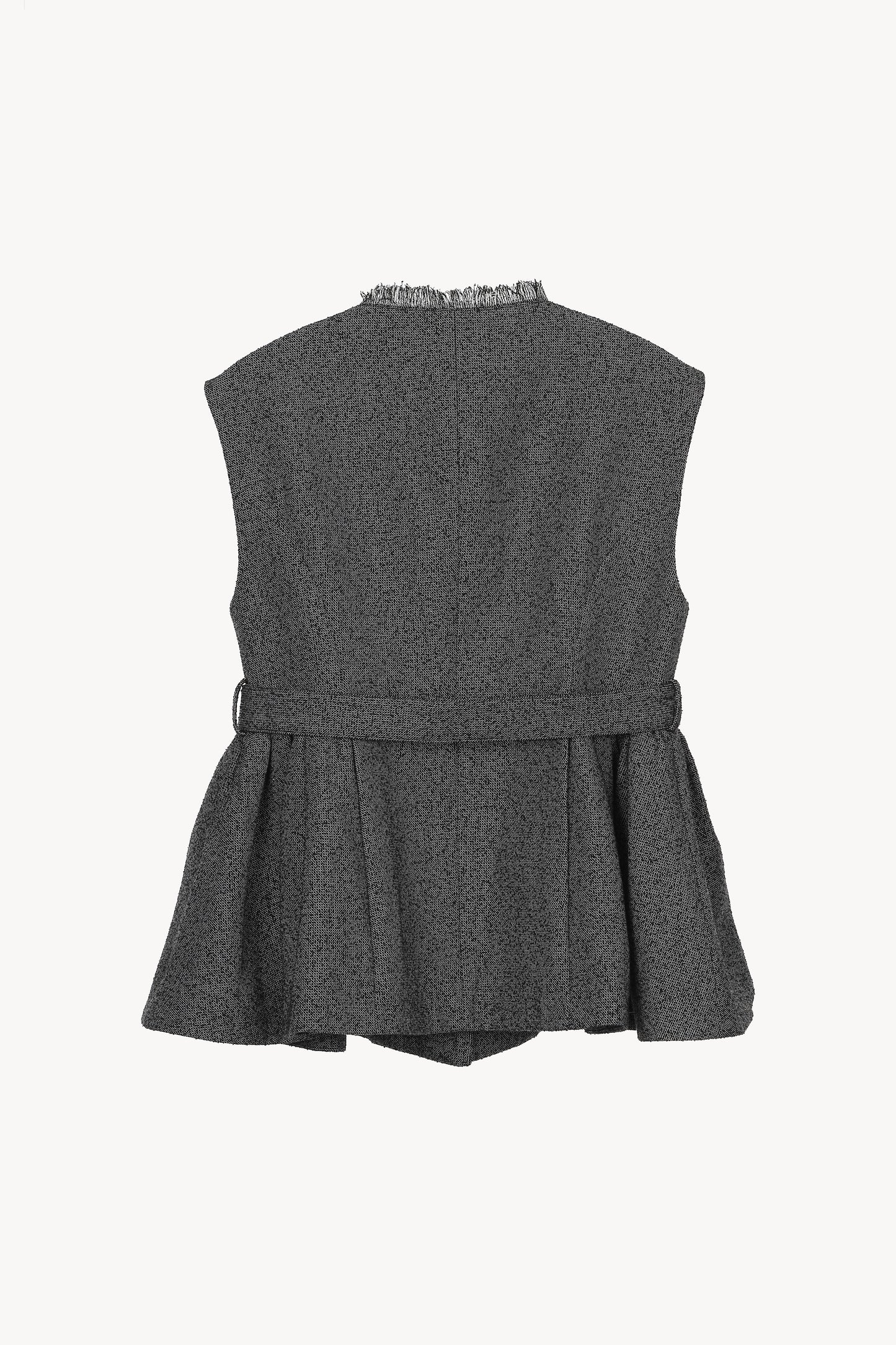 peplum tweed vest