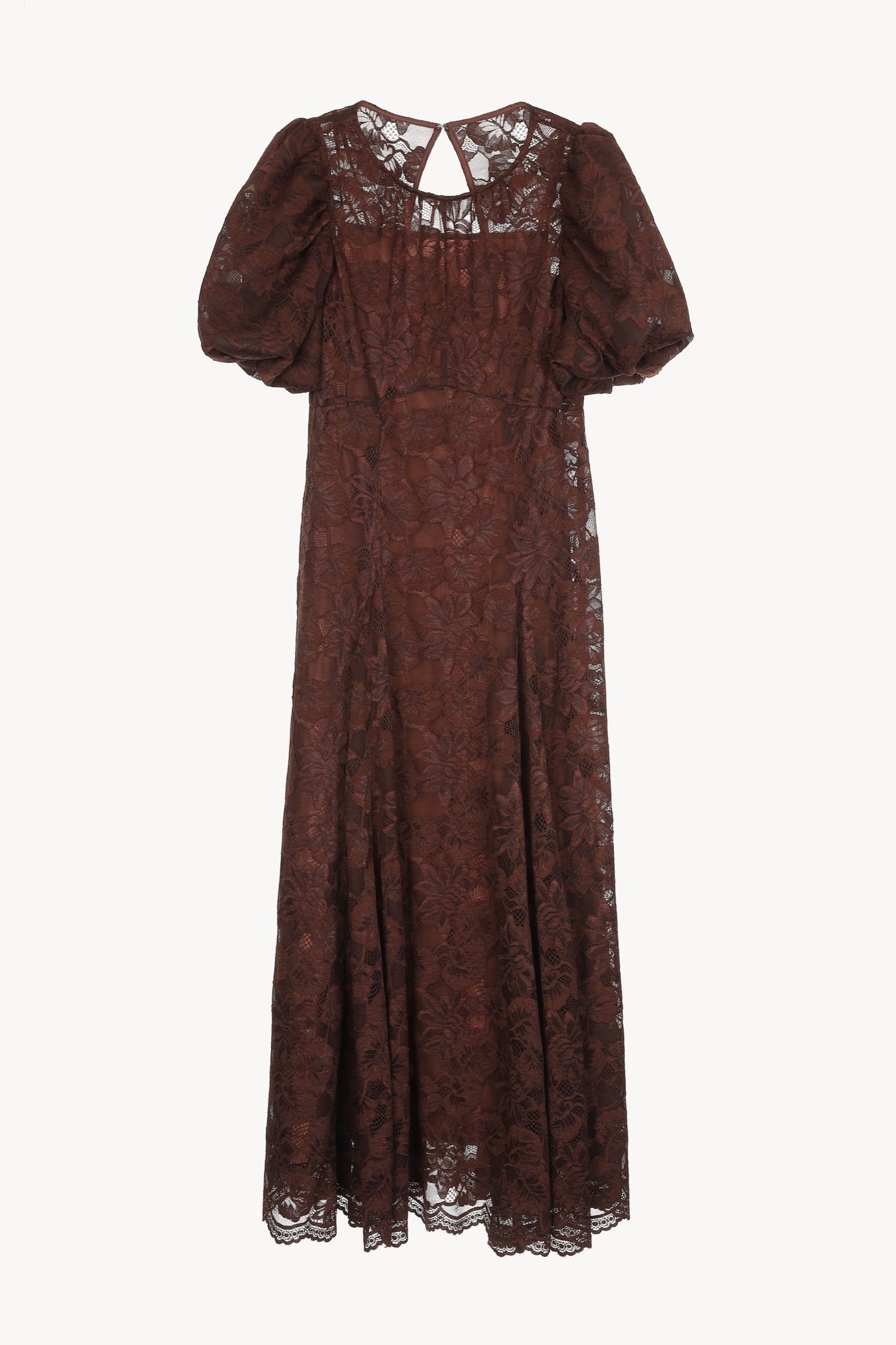 puff sleeve lace dress