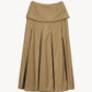 pleats wide skirt