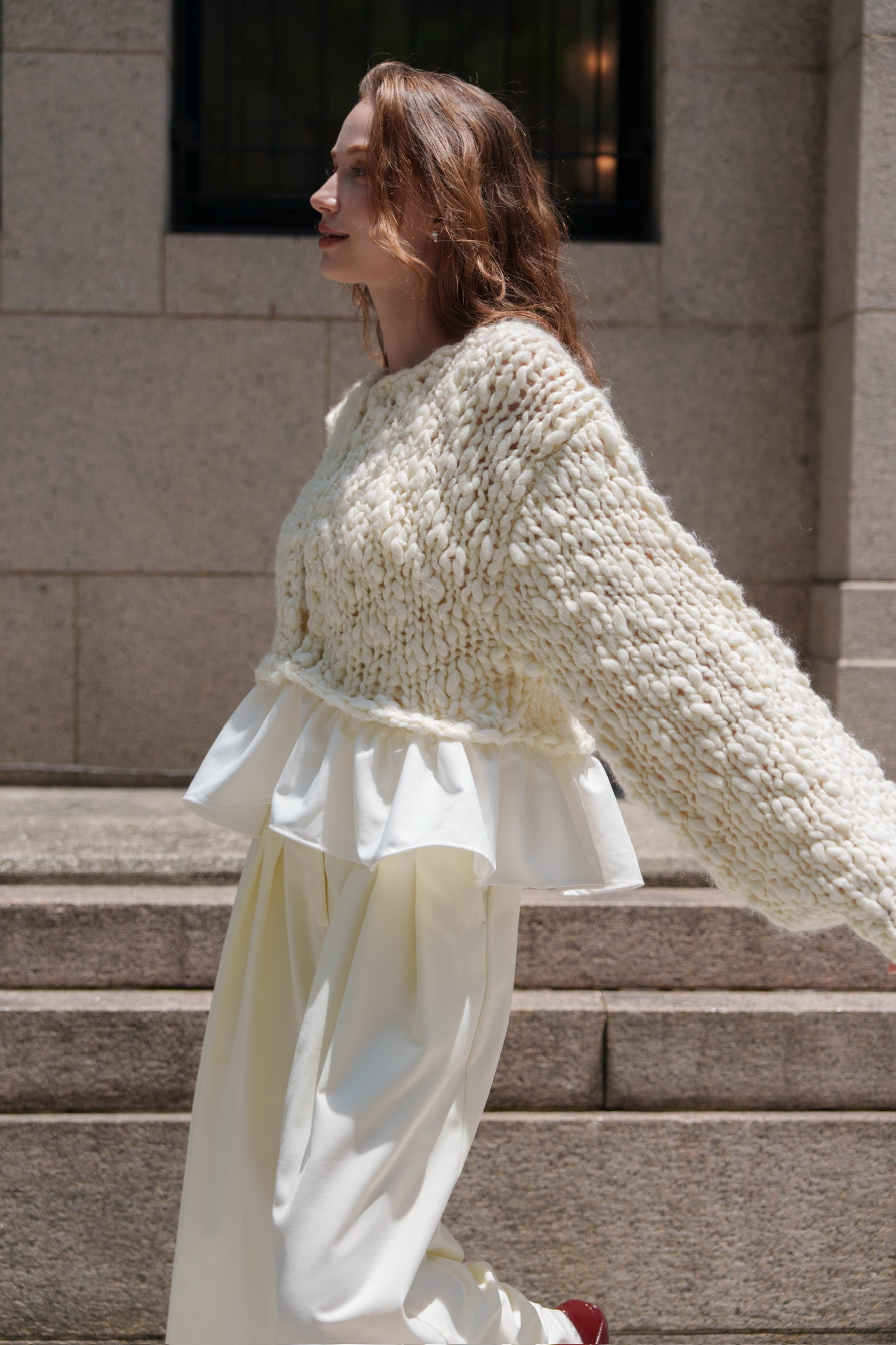 acka. エーシーケー　frill hand knit cardigan frill hand knit cardigan – Acka online store