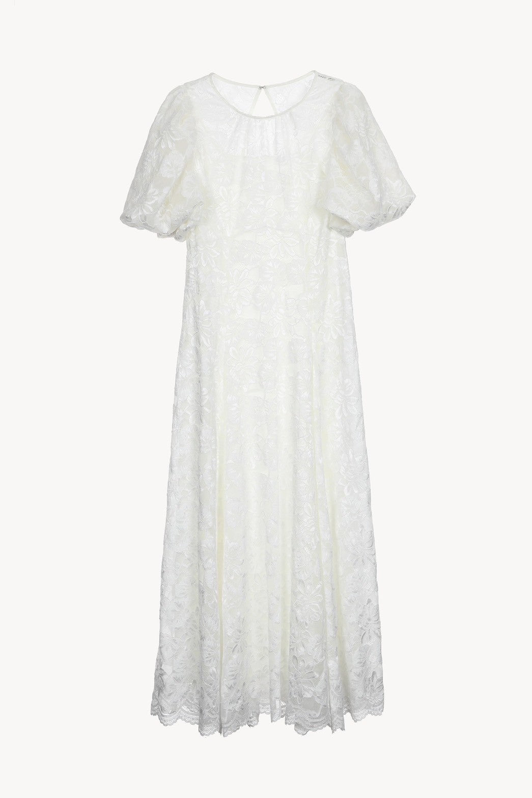 puff sleeve lace dress