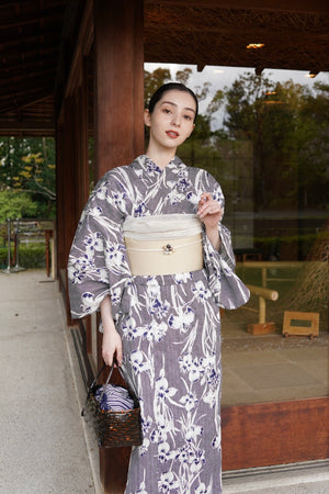 【新品】［utatane×Acka.］鮫小紋と菖蒲 navy 浴衣4set utatane×Acka.］鮫小紋と菖蒲 navy 浴衣4set – Acka online store