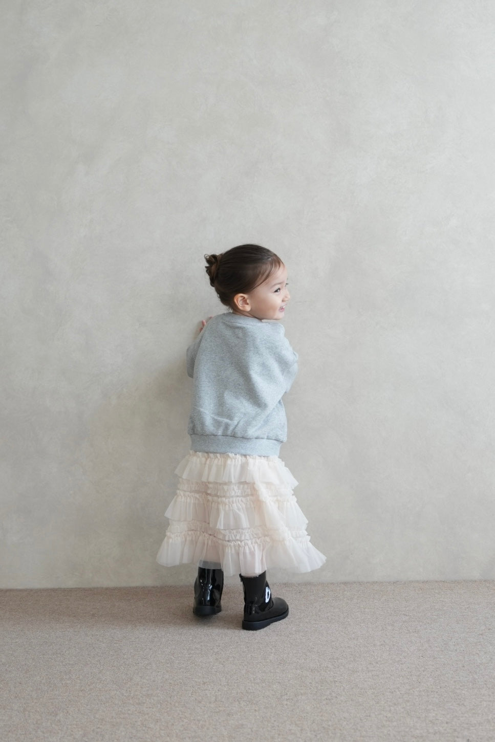 ［kids］tulle long skirt