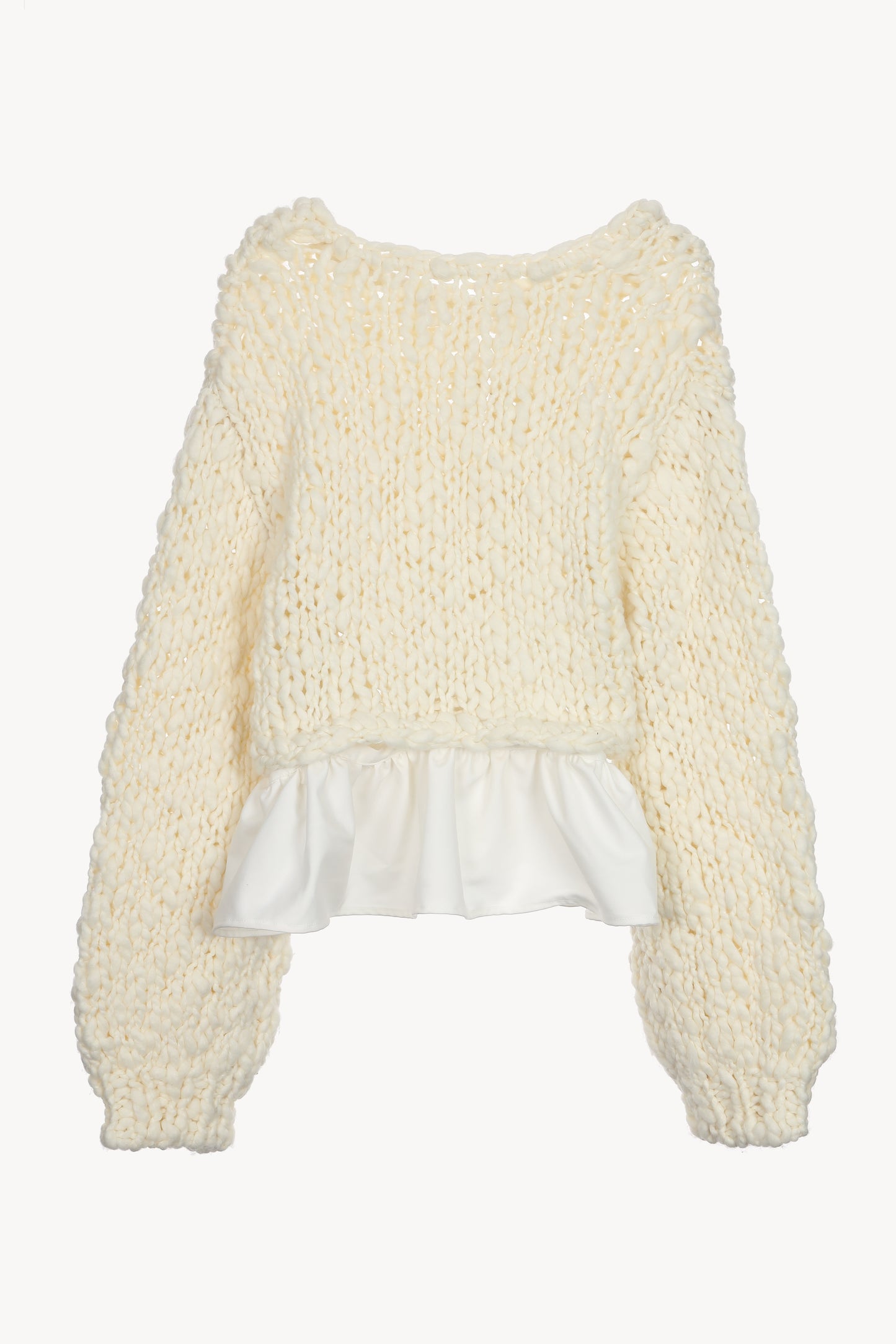 frill hand knit cardigan