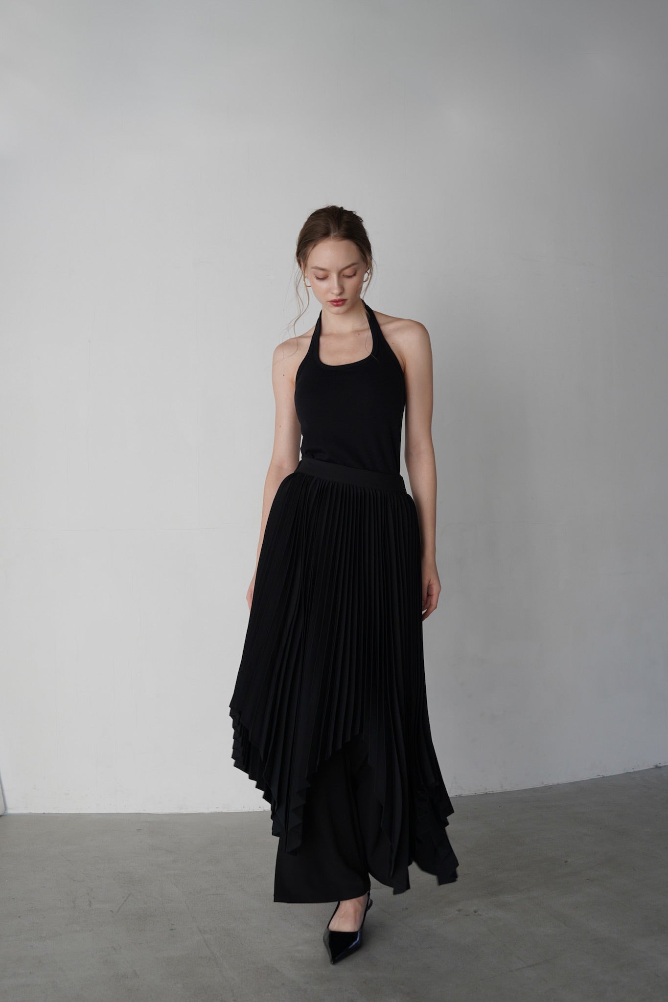 soft pleats skirt