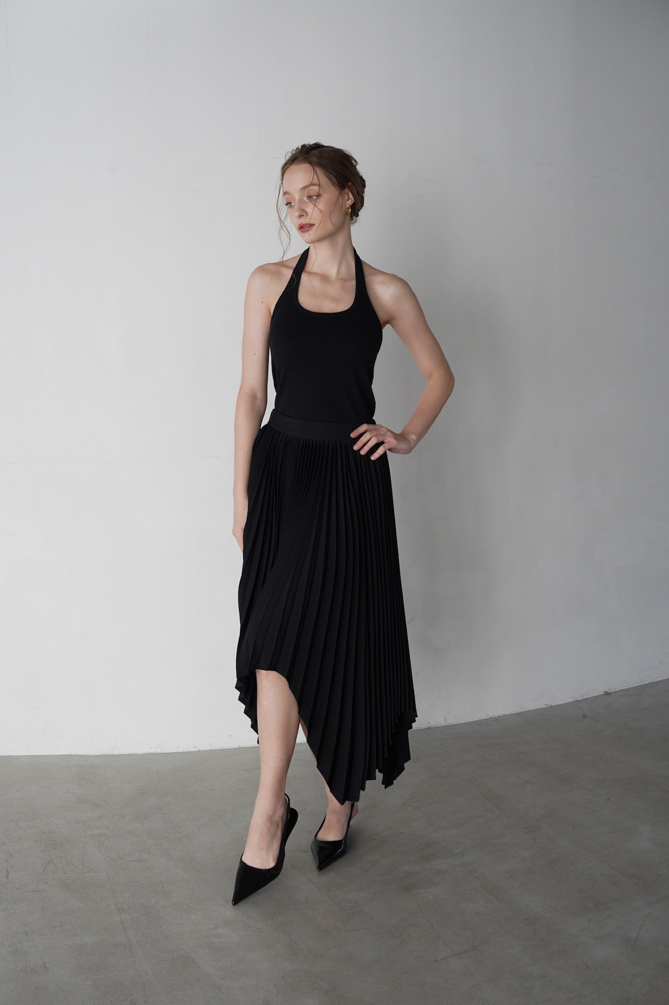 soft pleats skirt