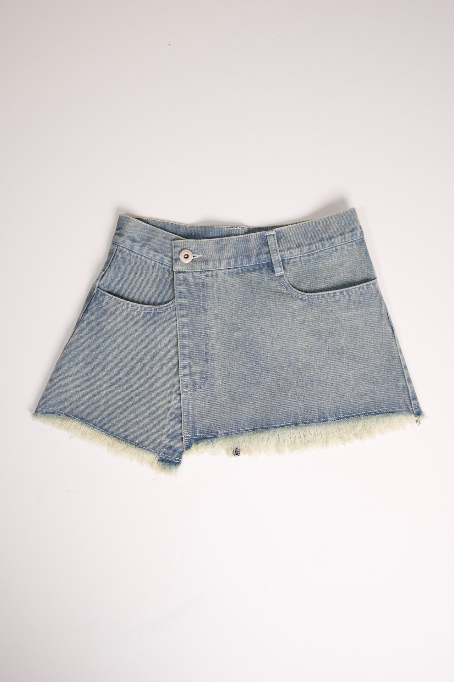 over skirt denim pants