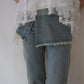 over skirt denim pants