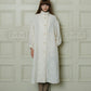 jacquard stand collar coat