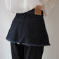 over skirt denim pants