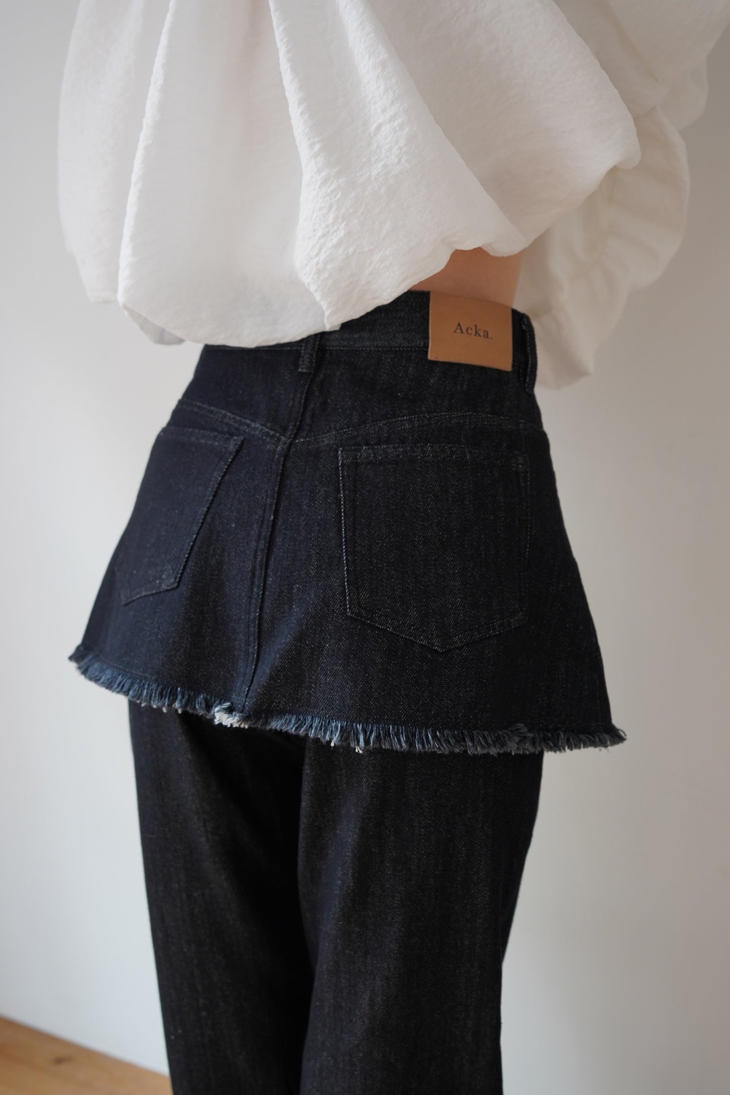 over skirt denim pants