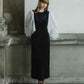 velour dot long dress