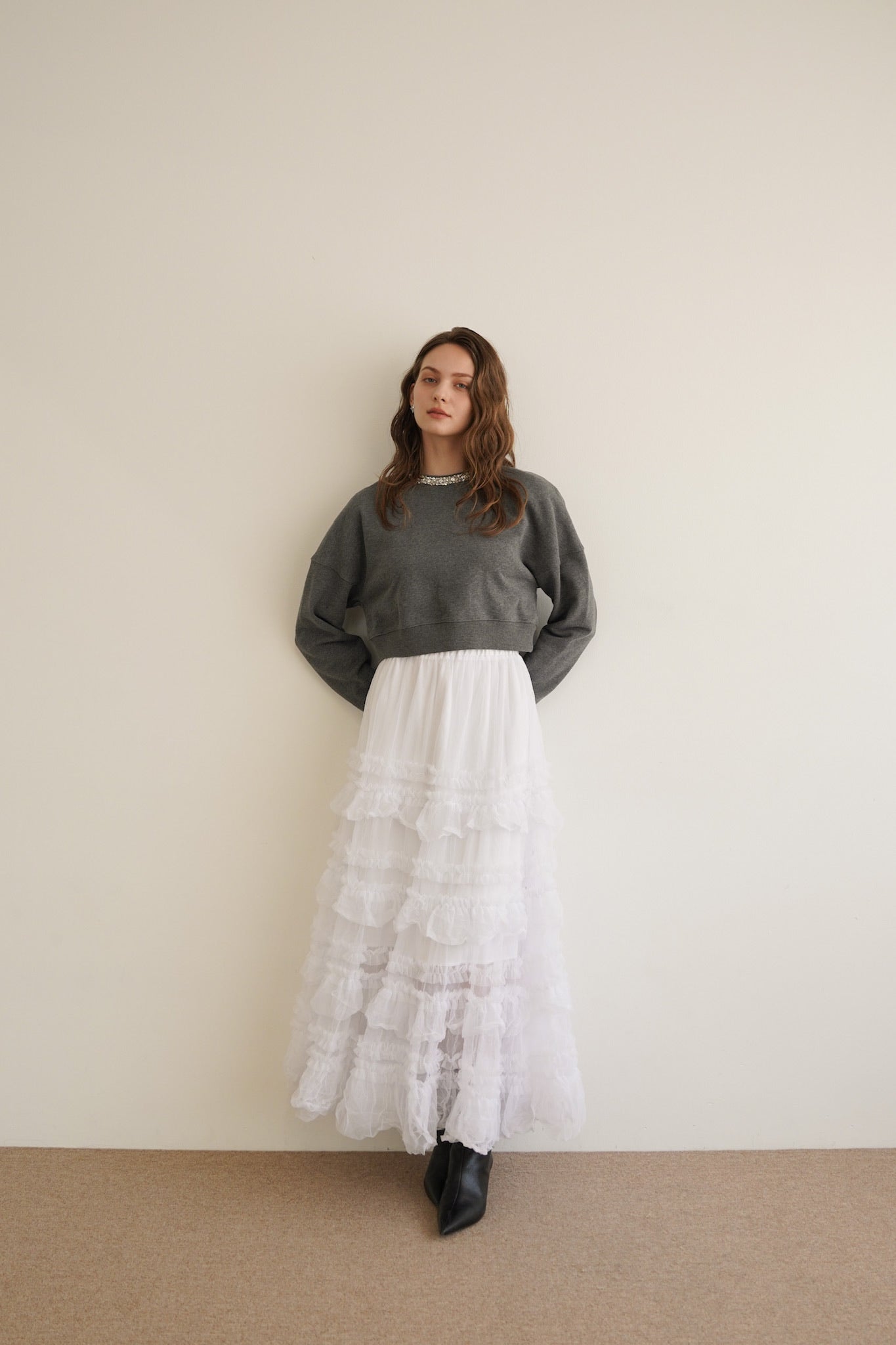 tulle long skirt