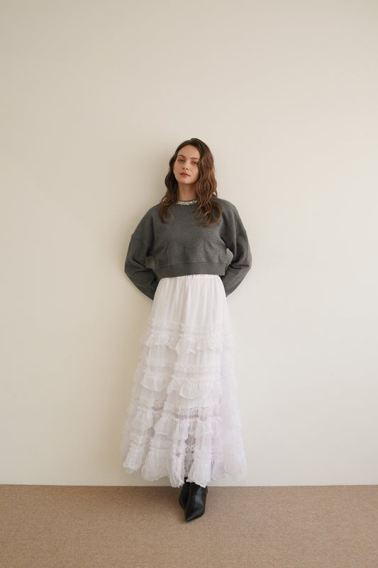 tulle long skirt