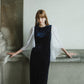 velour dot long dress